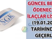 Güncel Bedeli Ödenecek İlaçlar Listesi (19.01.2018 tarihinden geçerli)