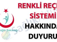 Renkli Reçete Sistemi hakkında duyuru