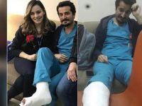 Hasta için çatıya atlayan doktorun ayağı kırıldı