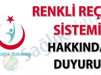 Renkli reçete sistemi hakkında duyuru