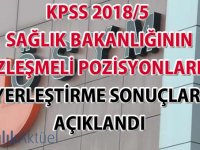 KPSS 2018/5 Sağlık Bakanlığının sözleşmeli pozisyonlarına yerleştirme sonuçları açıklandı