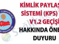 Kimlik Paylaşımı Sistemi TLS v1.2 geçişi hakkında önemli duyuru