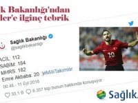 Sağlık Bakanlığı'ndan Milliler'e ilginç tebrik