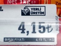 'Yerli üretim' logolu etiketler raflarda