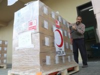 Türk Kızılayı 8,5 tonluk ilaç yardımı için Gazze'de