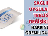 16.03.2023 tarihli Sağlık Uygulama Tebliği değişikliği hakkında duyuru-30.03.2023