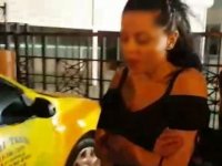 Elektroşokla taksi gasp eden kadın adliyeye sevk edildi