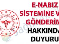 e-Nabız sistemine veri gönderimi hakkında duyuru