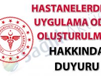 Hastanelerde aşı uygulama odası oluşturulması hakkında duyuru