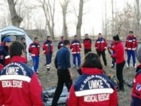 Kilis'te UMKE ekiplerine sahra hastanesi kurulum eğitimi verildi