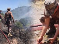 Manavgat'taki yangında mahsur kalan kaplumbağayı Kocaeli itfaiyesi kurtardı