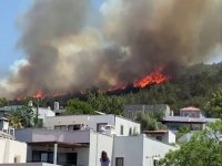 Milas'ta yangının tehdit ettiği 2 mahalledeki vatandaşlar tahliye edildi