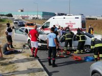Tekirdağ'da iki otomobilin çarpışması sonucu 1 kişi öldü, 2 kişi yaralandı