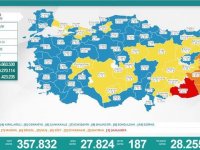 Türkiye'de 27 bin 824 kişinin Kovid-19 testi pozitif çıktı, 187 kişi hayatını kaybetti