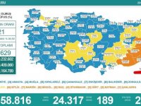 Türkiye'de 24 bin 317 kişinin Kovid-19 testi pozitif çıktı, 189 kişi hayatını kaybetti
