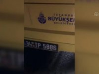 Bayrampaşa'da İETT şoförünün ambulans sürücüsünü darbetmesi kameraya yansıdı