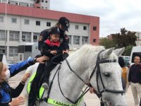 Adana'da lösemi hastası çocuğun atlı polis olma hayali gerçeğe dönüştü