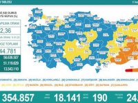 Türkiye'de 18 bin 141 kişinin Kovid-19 testi pozitif çıktı, 190 kişi hayatını kaybetti