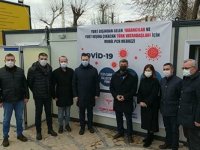 Edirne'de yurt dışından alışverişe gelenler için PCR test birimi kuruldu