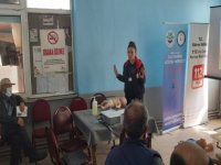 Edirne'de sağlık ekipleri köylerde ilk yardım eğitimi vermeyi sürdürüyor