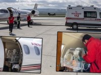 Kars'ta kalp hastası iki günlük bebek ambulans uçakla İstanbul'a nakledildi