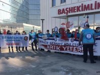 Kayseri'de sağlık çalışanları iş bırakma eylemi yaptı