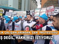 İstanbul'da sağlık çalışanlarından zam protestosu