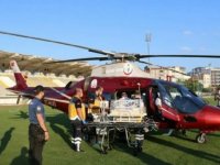 Alanya'da ambulans helikopter prematüre bebek için havalandı
