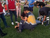 Kayseri'de yamaç paraşütü pilotunun çarptığı kişi yaralandı