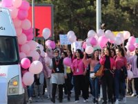 Elazığ'da meme kanseri farkındalığı için yürüyüş düzenlendi