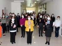 Denizli'de sağlık çalışanlarından kadına şiddete karşı kamu spotu