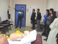 Malatya'da polisten sağlık çalışanlarına adli vaka eğitimi
