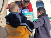 Mardin'de rahatsızlığı bulunan 5 aylık bebek, ambulans uçakla Ankara'ya sevk edildi
