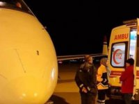 Mardin'de rahatsızlığı bulunan 50 günlük bebek, ambulans uçakla Ankara'ya sevk edildi