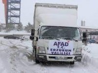 Erzurum'dan deprem bölgelerine insani ve gıda yardımları sürüyor
