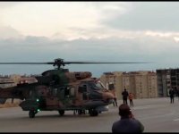 Hatay'da depremde yaralananlar helikopterle Mersin'e sevk edildi