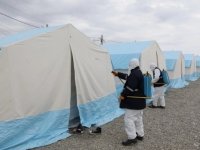 Diyarbakır'da çadırkentte ilaçlama çalışması yapıldı
