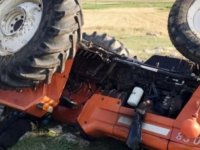 Erzurum'da babasının kullandığı traktörün altında kalan çocuk ağır yaralandı
