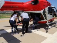 Şırnak'ta kanser hastası, ambulans helikopterle Diyarbakır’a sevk edildi