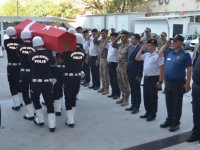 Edirne'de tedavi gördüğü hastanede yaşamını yitiren polisin cenazesi Balıkesir'e uğurlandı