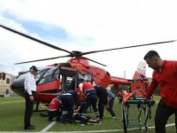 Malatya'da ambulans helikopter durumu acil hasta için havalandı