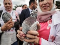 Gazze'de meme kanserinde farkındalık için "Pembe Ekim" etkinlikleri başladı