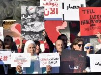 Lübnan'da "Sınır Tanımayan Doktorlar" Gazze Şeridi için dayanışma gösteri yaptı