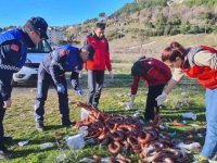 Yol Kenarına Atılan 100 Kilo Bozuk Sucuk İmha Edildi