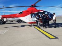 Cizre’de Ambulans Helikopter 6 Aylık Büşra İçin Havalandı