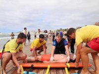 Kocaeli'deki Cebeci sahilinde cankurtaran tatbikatı yapıldı