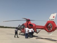 Şanlıurfa'da ambulans helikopter 2 yaşındaki kız çocuğu için havalandı