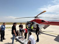 Muş'ta hasta bebek ambulans helikopterle Elazığ'a sevk edildi