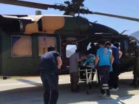 Askeri helikopter hamile kadın için havalandı