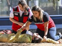 Türk Kızılay gönüllüleri ve OGM personeline ilk yardım eğitimi verildi